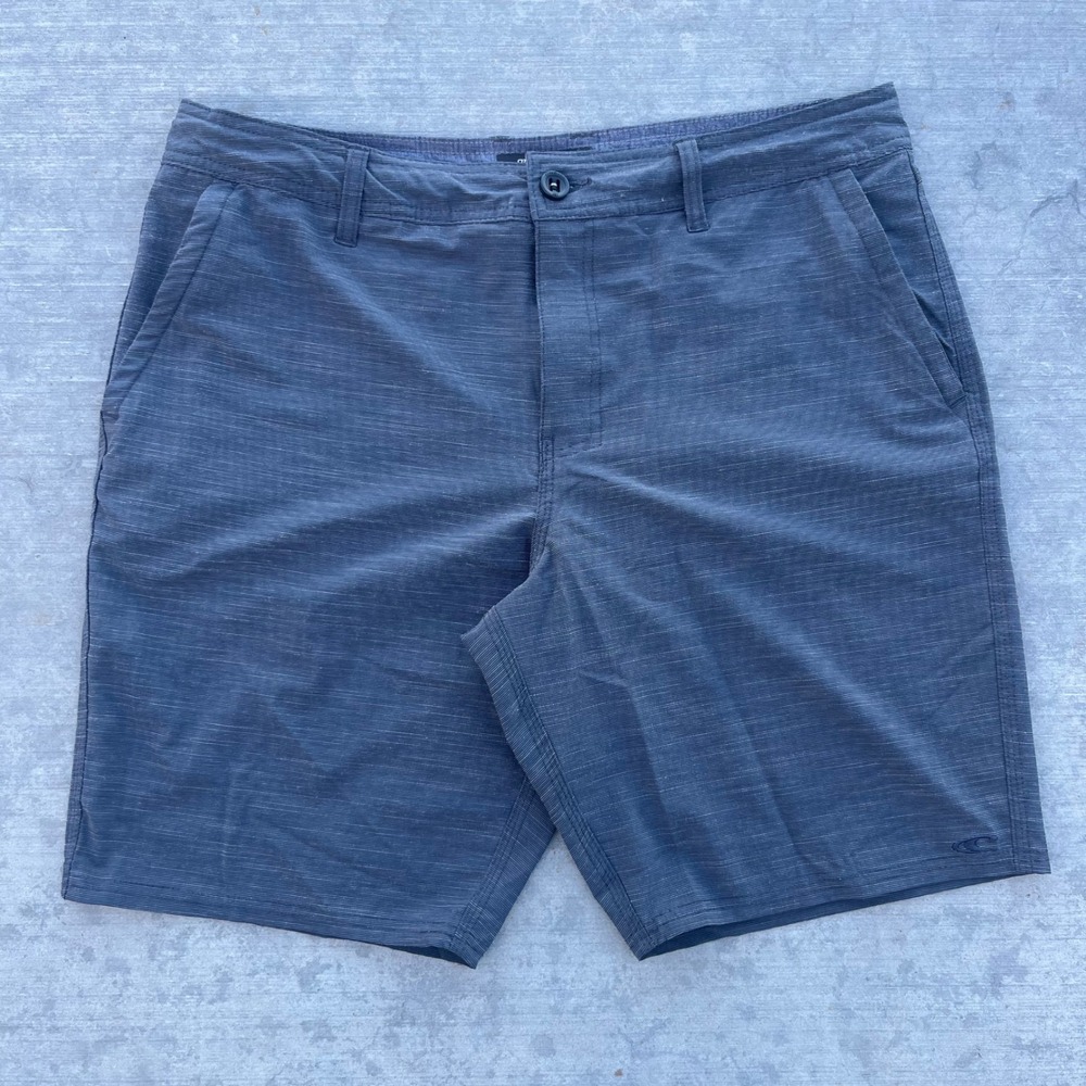ONeill Hybrid Shorts Mens 34 Gray Heathered Stretch Boardshorts Walkshorts